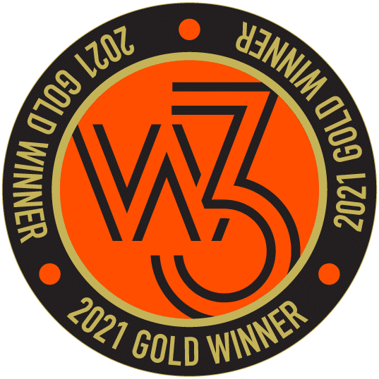 W3 2021 Gold Winner Award seal